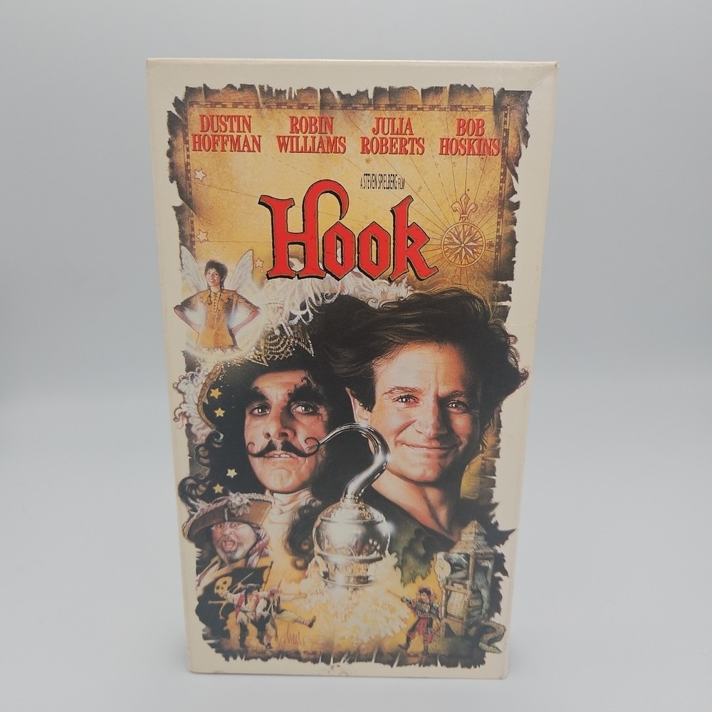 Hook VHS Movie 1991 Steven Spielberg Robin Williams Dustin Hoffman Classic Film‎